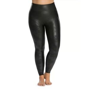 SPANX Black Faux Leather High-Waist Size 3X